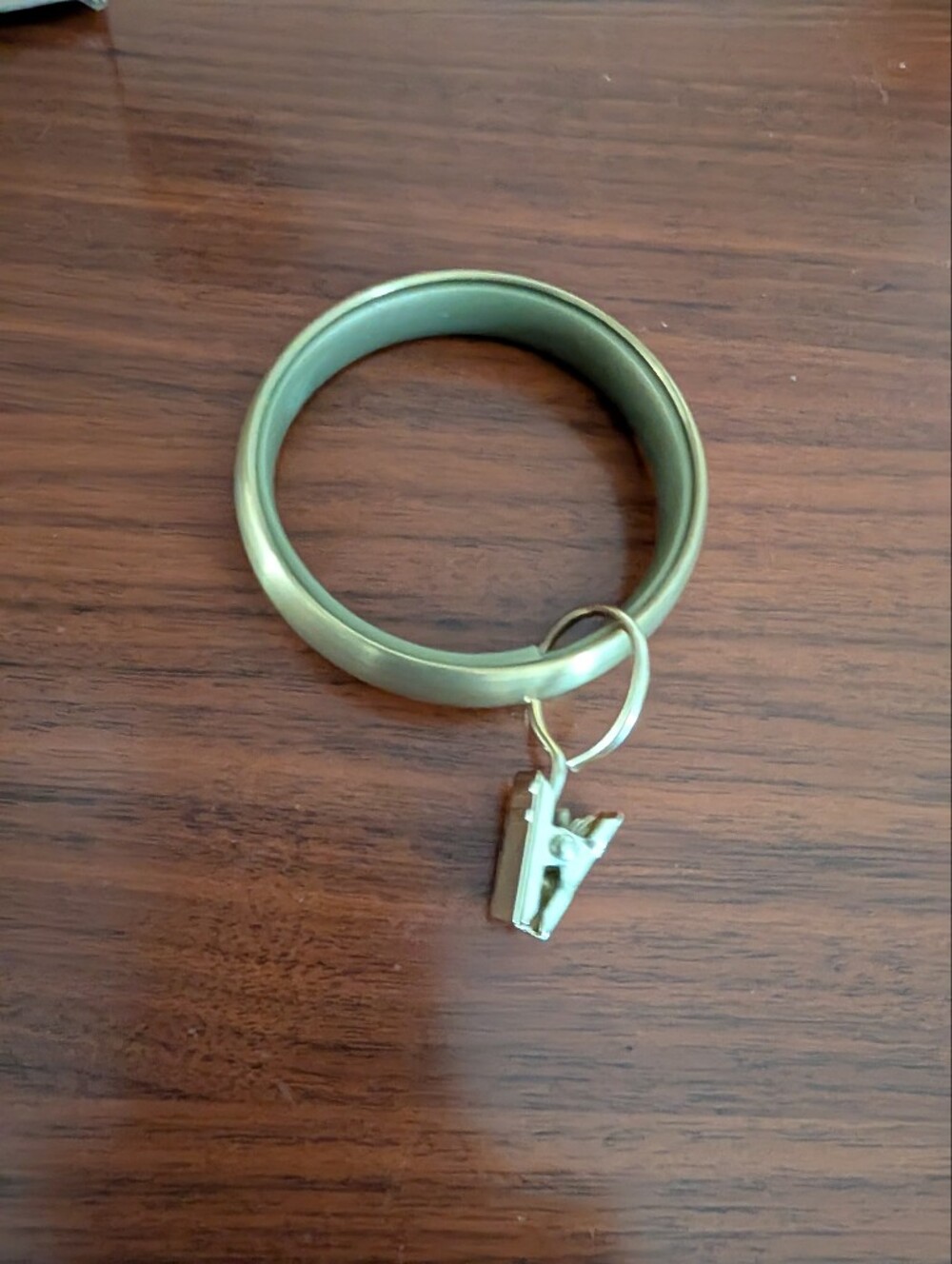 Restoration Hardware Estate Clip Rings Brass 7 Fits 1.5" Diameter Rod